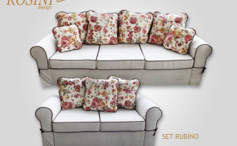 Set canapea extensibila si canepea 2 locuri Rubino